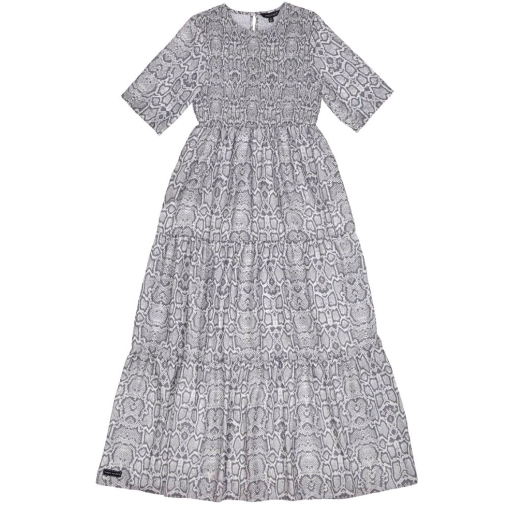 Simply Southern Snake Animal Print Shirred Smocked Maxi Dress XL X-Large New NWT